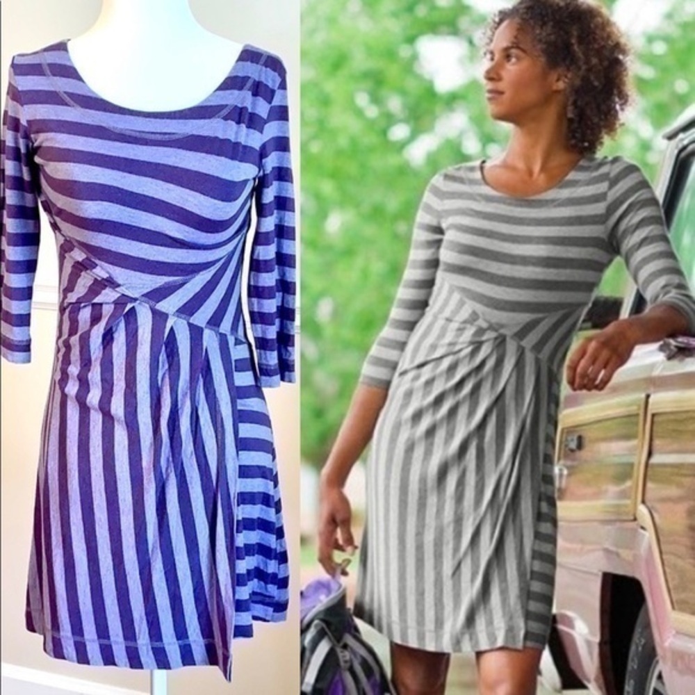 ATHLETA Striped Splendor Lotus Purple Dress XSP